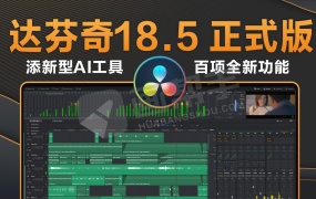 达芬奇18.5正式版!强化Ai黑科技功能!一键安装支持Win/Mac