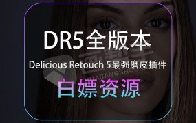 PS插件丨DR5全部版本免费下载,2023新版一键精修调色磨皮美白皮肤,影楼修图,人像修图,DR5安装使用教程,修图必备