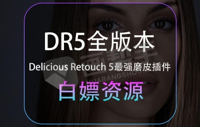 PS插件丨DR5全部版本免费下载,2023新版一键精修调色磨皮美白皮肤,影楼修图,人像修图,DR5安装使用教程,修图必备