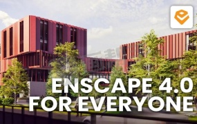 草图大师 Enscape4.0 渲染器安装教程 带材质库永久激活版 附7G离线素材库