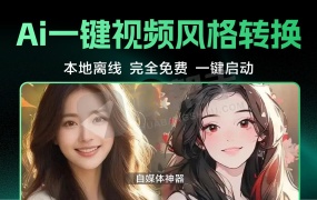 本地离线免费AI一键视频风格转换整合包!一键启动 每个瞬间都精彩!