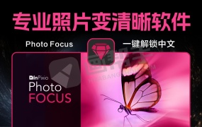 专业照片变清晰软件 InPixio Photo Focus Pro v4.3.86 专业版 一键还原高清画质 中文汉化