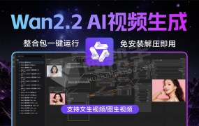 离线免费 Wan2.2 AI视频生成整合包一键运行 支持文生视频/图生视频 量化加速10倍