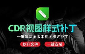 魔镜大佬再出新品!CDR视图样式卡死秒开插件!一键解决全版本视图样式补丁!